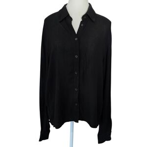 Michael Lauren Black Long Sleeve Button Down Size XS